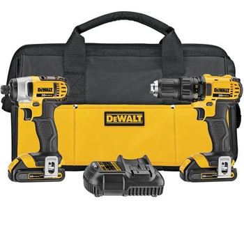 Dewalt DCK280C2R 20V MAX 1.5 Ah Cordless Lithium-Ion 1\/2 in. Compact Drill Driver and Impact Driver Combo Kit