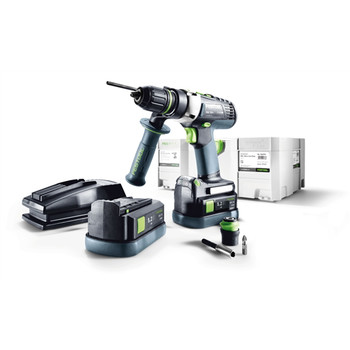 Festool 564596 QUADRIVE 18V 5.2 Ah Cordless Lithium-Ion 13mm Hammer Drill PLUS