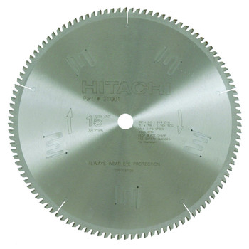 Hitachi 211001 15 in. 110-Tooth Tungsten Carbide TCG Non-Ferrous Circular Saw Blade