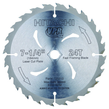 Hitachi 725213B50 7-1\/4 in. 24 Tooth Tungsten Carbide Tipped ATB Framing and Ripping Circular Saw Blade 50-Pack