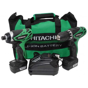 Hitachi KC10DFL HXP 12V Peak Cordless Lithium-Ion 3\/8 in. Drill Driver and Impact Driver Combo Kit