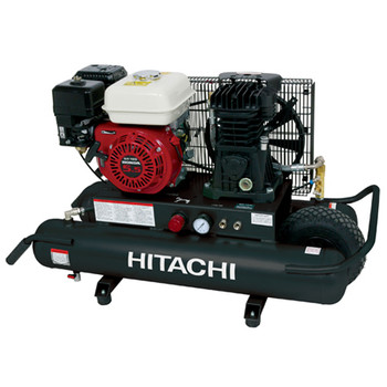 Hitachi EC2510E 8 Gallon 5.5 HP Oil-Lubricated Gas Horizontal Air Compressor (Open Box)
