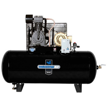 Industrial Air IH7539975 230V 7.5 HP 120 Gallon 3-Phase Oil-Lube Horizontal Air Compressor