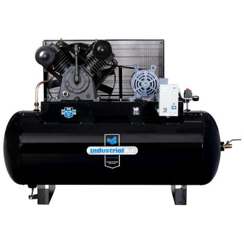 Industrial Air IH9929910 200V 10 HP 120 Gallon Oil-Lube Horizontal Air Compressor with Aosmith Motor