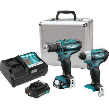 Makita CT226RX 12V MAX CXT 2.0 Ah Cordless Lithium-Ion Drill and Impact Driver Combo Kit