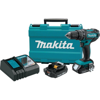 Makita XPH10R 18V 2.0 Ah Cordless Lithium-Ion Compact 1\/2 in. Hammer Drill Driver Kit