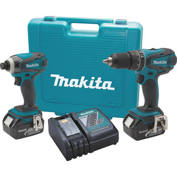 Makita XT211M 18V 4.0 Ah LXT Cordless Lithium-Ion Hammer Drill-Driver and Impact Driver Combo Kit