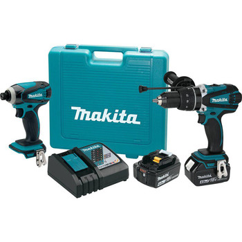 Makita XT218MB LXT 18V 4.0 Ah Cordless Lithium-Ion Impact Driver and Hammer Drill Driver Combo Kit