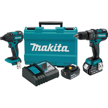 Makita XT248MB LXT 18V 4.0 Ah Cordless Lithium-Ion Brushless Hammer Driver Drill and Impact Driver Combo Kit