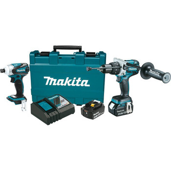 Makita XT252MB LXT 18V 4.0 Ah Cordless Lithium-Ion Brushless Impact Driver and Hammer Drill Driver Combo Kit