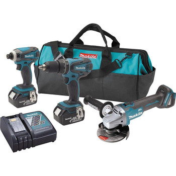 Makita XT324 18V LXT Cordless Lithium-Ion 2-Piece Kit with Free Brushless Grinder