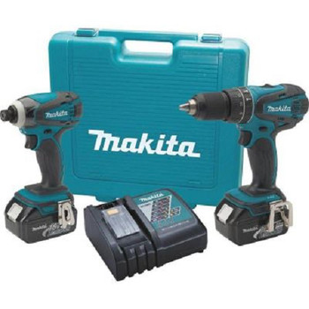 Makita XT211-R LXT 18V 3.0 Ah Cordless Lithium-Ion 1\/2 in. Hammer Drill and Impact Driver Combo Kit