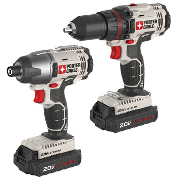 Porter-Cable PCCK604L2 20V Max Cordless Lithium-Ion Drill Driver and Impact Drill Kit