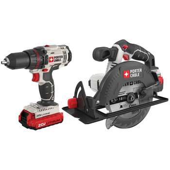 Porter-Cable PCCK605L2 20V Max Cordless Lithium-Ion Drill Driver and Circular Saw Combo Kit