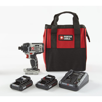 Porter-Cable PCCK640LB-CPO 20V MAX 1.5 Ah Cordless Lithium-Ion 1\/4 in. Hex Impact Driver Kit with 2 Batteries Porter-Cable PCCK640LB-CPO 20V MAX 1.5 Ah Cordless Lithium-Ion 1\/4 in. Hex Impact Driver Kit with 2 Batteries