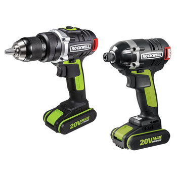 Rockwell RK1807K2 20V Max 1\/2 in. Brushless Drill Driver & Impact Driver Combo Kit