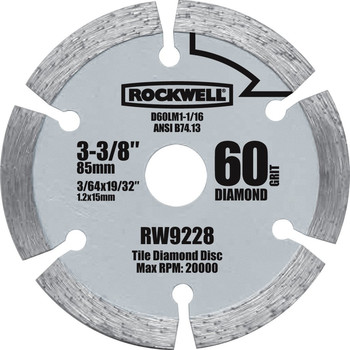 Rockwell RW9228 VersaCut 3-3\/8 in. Diamond Grit Circular Saw Blade