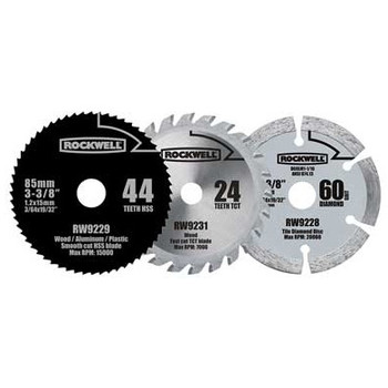 Rockwell RW9232K VersaCut 3-Piece Circular Saw Blade Set