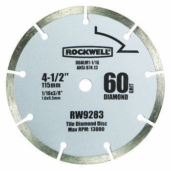 Rockwell RW9283 4-1\/2 in. 60-Grit Diamond Compact Circular Saw Blade