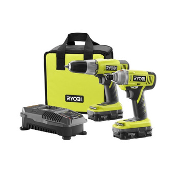 Ryobi ZRP882 ONE Plus 18V Cordless Lithium-Ion Drill\/Impact Driver Combo Kit