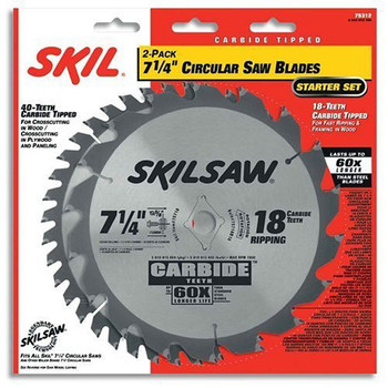 Skil 75312 7-1\/4 in. 18-Tooth & 40-Tooth Circular Saw Blades (2-Pack)