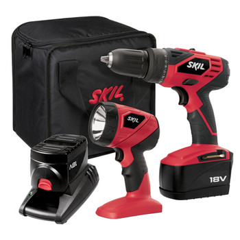 Skil 2888-02-RT 18V Cordless Drill Driver Kit With Flashlight