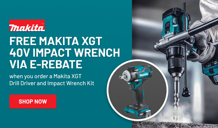 Free Makita XGT 40V Impact Wrench when you order this item a via e-rebate a $324 value 