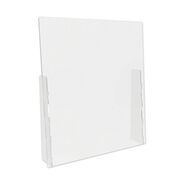 DESK ACCESSORIES AND OFFICE ORGANIZERS | Deflecto 31.75 in. x 6 in. x 36 in. Polycarbonate Counter Top Barrier with Full Shield - Clear (2/Carton)