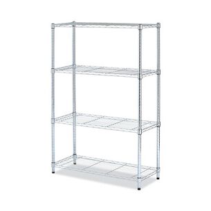 PRODUCTS | Alera 36 in. W x 14 in. D x 54 in. H Four-Shelf Residential Wire Shelving - Silver