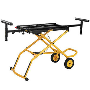 PRODUCTS | Dewalt 25 in. x 60 in. x 32.5 in. Heavy-Duty Rolling Miter Saw Stand - Yellow/Black