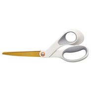 PRODUCTS | Fiskars 8 in. Long 4 in. Cut Length Offset SoftGrip Titanium Scissors - White Handle