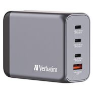 PRODUCTS | Verbatim 200 Watts 4-Port GaN Wall Charger - Black/Gray