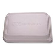 FOOD TRAYS CONTAINERS LIDS | Eco-Products 5.84 x 8.76 x 1.37 WorldView RPET Plastic Rectangular Lids - Clear (400/Carton)