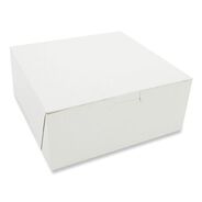 PRODUCTS | SCT 7 in. x 7 in. x 3 in. Paper Standard Bakery Boxes - White (250/Carton)