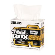 CLEANERS AND CHEMICALS | Sellars 1-Ply 8.27 x 16.5 TOOLBOX WaterWeave T700 Wipers - White (8/Carton)
