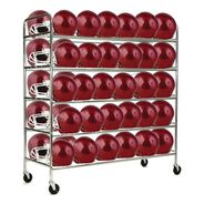 MATERIAL HANDLING | Champion Sports 24 in. x 61 in. x 65 in. 176 lb Capacity 60 Helmet Football Cart - Chrome