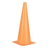 TOYS AND GAMES | Champion Sports 8 in. x 8 in. Base 18 in. Tall High-Visibility Plastic Cones - Florescent Orange