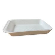 FOOD SERVICE | GEN 8.56 in. x 6.1 in. x 1.2 in. No. 2D Foam Meat Trays - White (500/Carton)