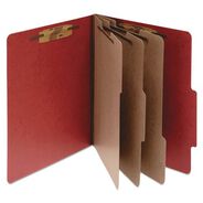 FILING AND FOLDERS | ACCO 4 in. Expansion Pressboard Letter Size 8-Fastener Classification Folders - Earth Red Exterior (10/Box)