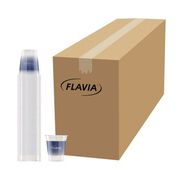 FOOD SERVICE | FLAVIA 12 oz. Blue Band Flavia Logo Cold Cups - Clear/Blue (1000/Carton)