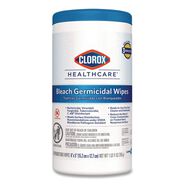 SKIN CARE AND HYGIENE | Clorox Healthcare 30577 6 in. x 5 in. 1-Ply Bleach Germicidal Wipes - Unscented, White (150/Canister)