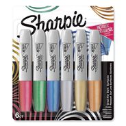 MARKERS | Sharpie Medium Chisel Tip Metallic Permanent Marker - Assorted (6/Pack)