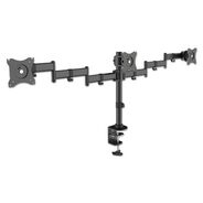 MONITOR STANDS | Kantek Articulating Triple Monitor 360-Degree Rotation 45-Degree Tilt 180-Degree Pan 18 lbs. Capacity Arms for 13 in. to 27 in. Monitors - Black