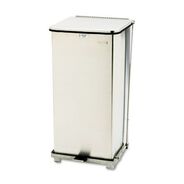 TRASH WASTE BINS | Rubbermaid Commercial 13 gal. Defenders Heavy-Duty Steel Step Can - Stainless Steel