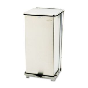 PRODUCTS | Rubbermaid Commercial 13 gal. Defenders Heavy-Duty Steel Step Can - Stainless Steel