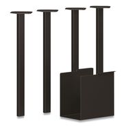 OFFICE FURNITURE AND LIGHTING | HON 5.75 in. x 28 in. 4 Legs Coze Desk Post Legs with Pencil Storage - Black