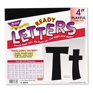 OFFICE AND OFFICE SUPPLIES | TREND 4 in. Tall Ready Letters Playful Combo Set - Black Characters (216/Set)