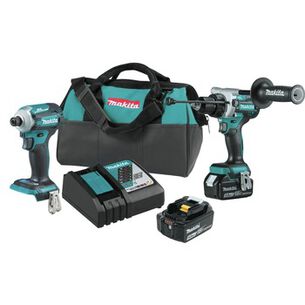 PRODUCTS | Factory Reconditioned Makita 18V LXT Brushless Lithium-Ion 1/2 in. Cordless Hammer Drill Driver and 4-Speed Impact Driver Combo Kit with 2 Batteries (5 Ah)
