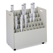 OFFICE AND OFFICE SUPPLIES | Safco 30.25 in. x 15.75 in. x 29.25 in. 50 Compartments Laminate Mobile Roll Files - Putty