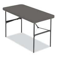 FOLDING TABLES | Iceberg IndestrucTable 48 in. x 24 in. x 29 in. Commercial Folding Table - Rectangular Charcoal